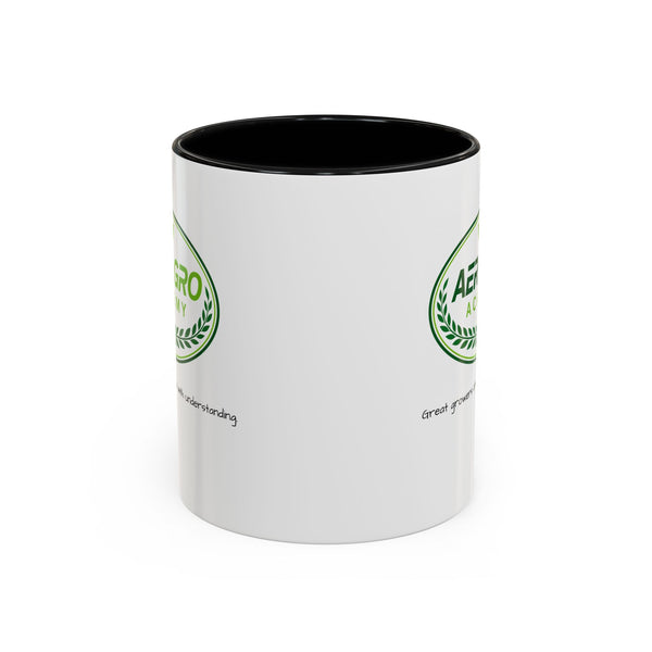 Aero-Gro Academy Logo Coffee Mug β Green Gardening Emblem Accent Mug (11/15 oz)