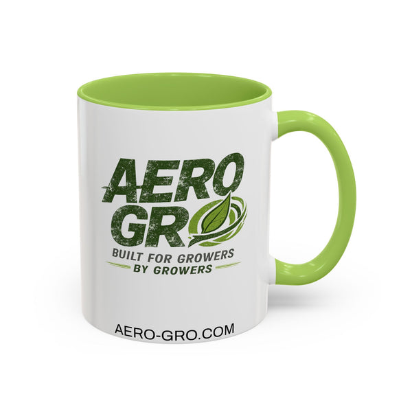 Aero-Gro Logo Accent Coffee Mug — Built for Growers (11/15oz)