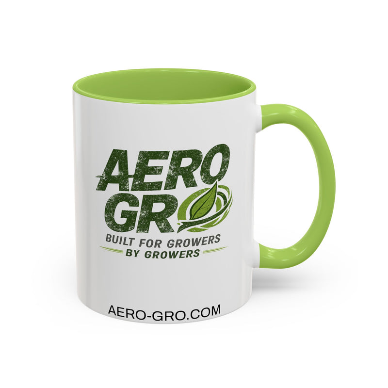 Aero-Gro Logo Accent Coffee Mug — Built for Growers (11/15oz)