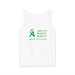 Aeroware Aero-Gro Logo Tank Top — Learn It. Build It. Grow It. White